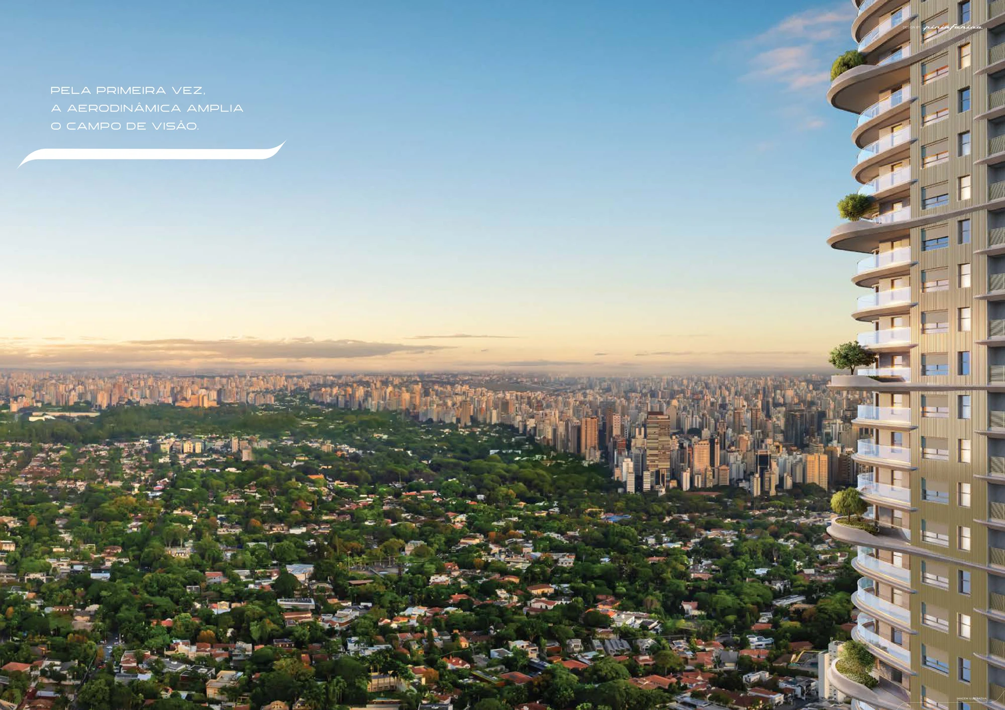 Vista do residencial no skyline de Pinheiros e Jardim Europa (Página 22 do Book)